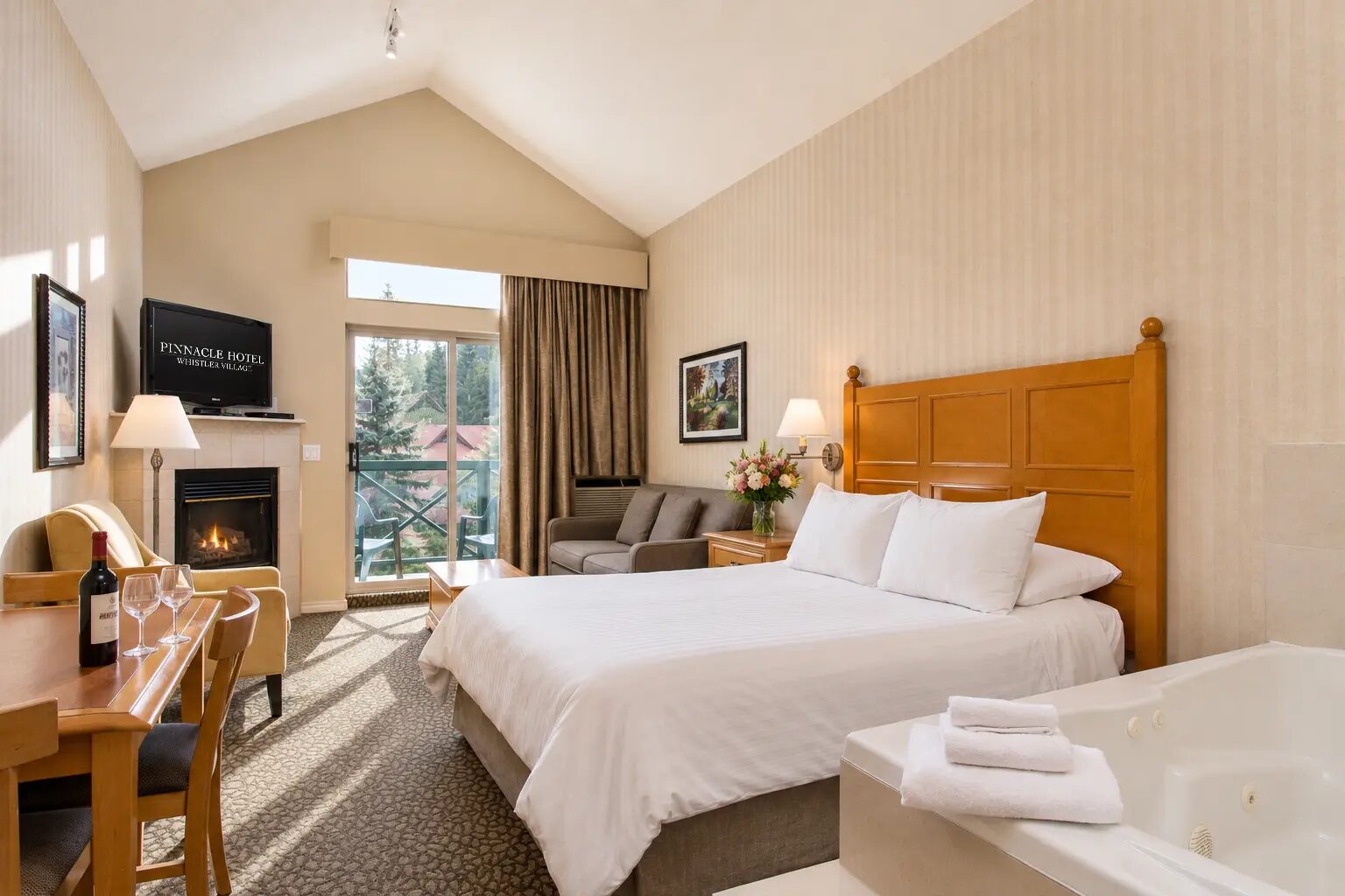 Deluxe Studio suite-style accommodations at Pinnacle Hotel Whistler Village